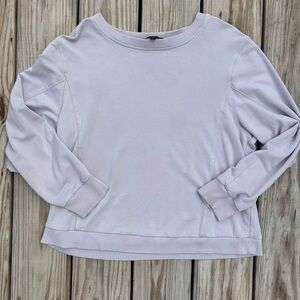 Banana Republic Pullover Womens Medium Purple‎ Lavender Boxy Cozy Top Athleisure